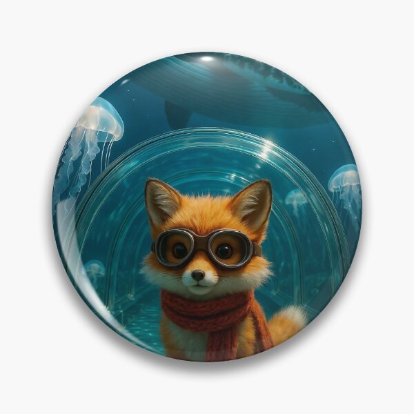 Item preview, Pip in underwater glass tunnel with glowing jellyfish. designed and sold by pipworldstudio.