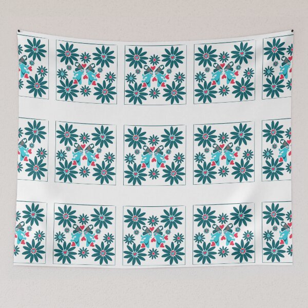 Item preview, Love Rabbits in a Field of Flowers designed and sold by AHMTheBeesTees.