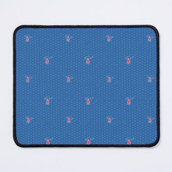 Item preview, Sailboat Pattern – Pink Sail Navy Blue Ocean Nautical designed and sold by HillsandSheep.