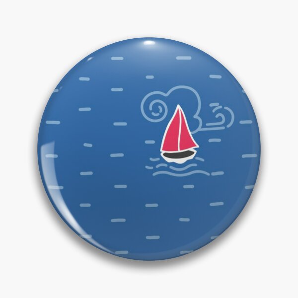 Item preview, Sailboat Pattern – Pink Sail Navy Blue Ocean Nautical designed and sold by HillsandSheep.