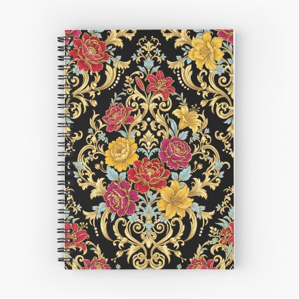 Item preview, Luxury Baroque Gold Filigree and Ruby Peony Floral Pattern designed and sold by InkedHorizon.
