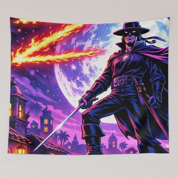 Item preview, Zorro Neon Shadow Guardian Legendary Comic Art designed and sold by SHOCAMPOS DESIGNS .