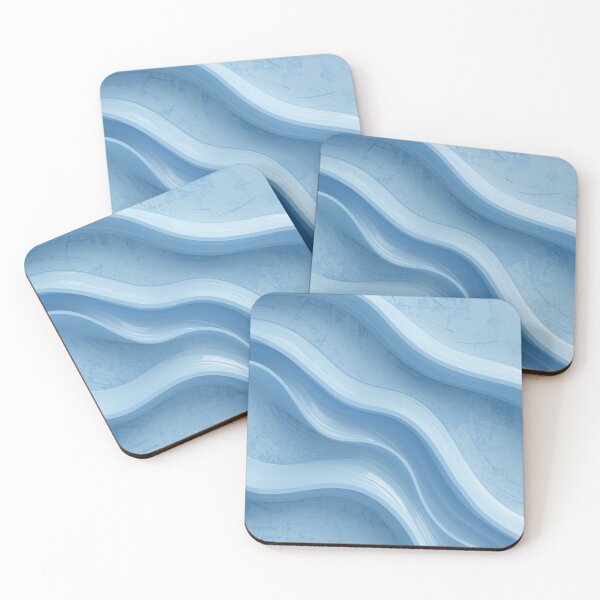 Item preview, Rotary Pastel and Ice Blue Wavy Design Pattern designed and sold by burbankdesigns.