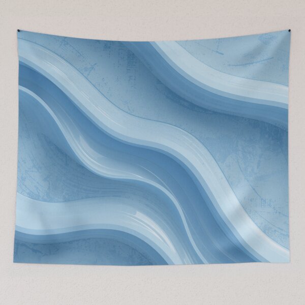 Item preview, Rotary Pastel and Ice Blue Wavy Design Pattern designed and sold by burbankdesigns.