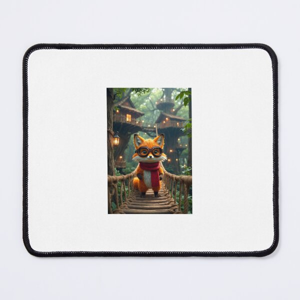 Item preview, Pip on rope bridge in magical treehouse village. designed and sold by pipworldstudio.
