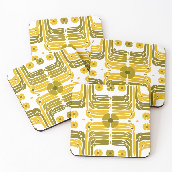 Item preview, Abstract Mid‑Century Floral Pattern in Green designed and sold by Clara Fruggeri.