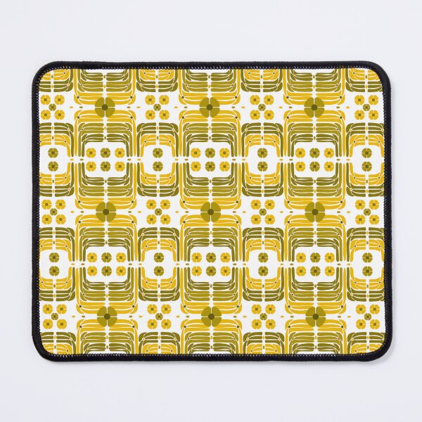 Item preview, Abstract Mid‑Century Floral Pattern in Green designed and sold by Clara Fruggeri.