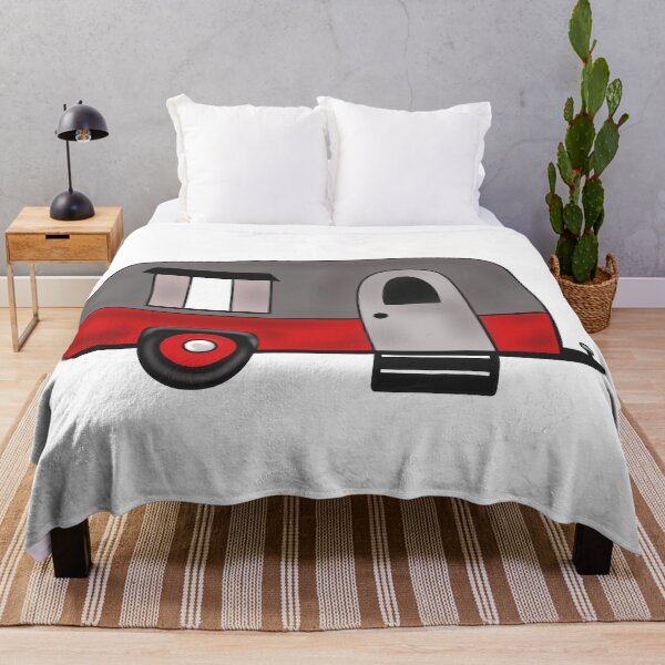 Item preview, Vida de acampada en autocaravana roja designed and sold by Sartoris Art.