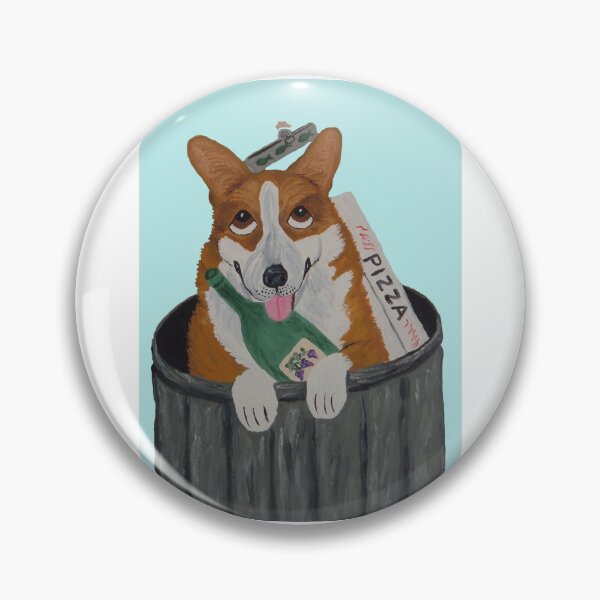Item preview, Corgi in Trash Can designed and sold by Squirreldumplings.