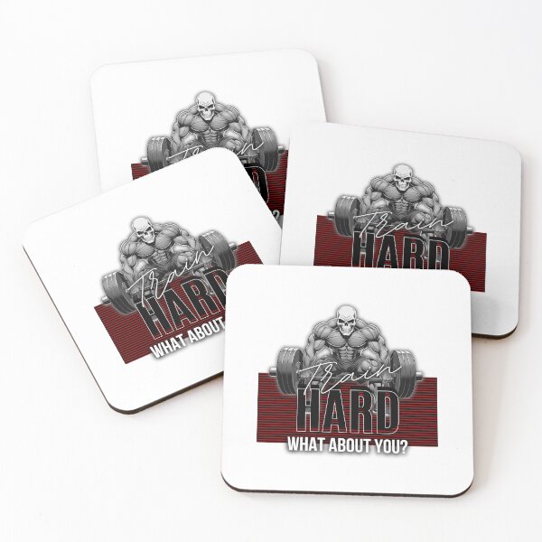 Item preview, Train Hard Skull Workout Motivation – Hardcore Gym Fitness Design designed and sold by TrainHardCo.