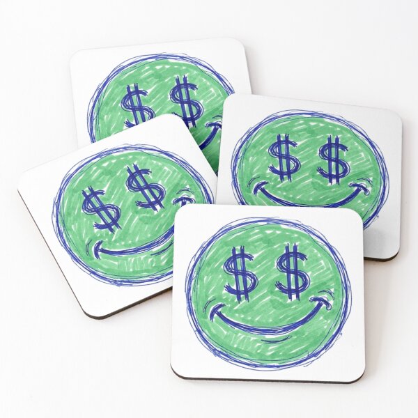 Item preview, Classic 90s Doodle Money Eyes Smiley designed and sold by crazygoose30.