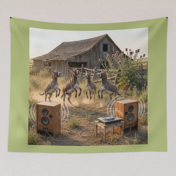 Item preview, Donkeys Fight for Their Right to Party designed and sold by Tridentulus.