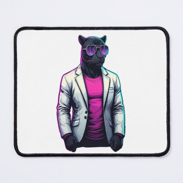 Item preview, Synthwave Panther - Miami Noir Retro Tee designed and sold by RetroRascalStudio.