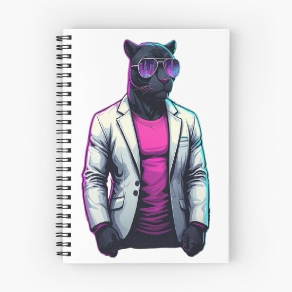 Item preview, Synthwave Panther - Miami Noir Retro Tee designed and sold by RetroRascalStudio.