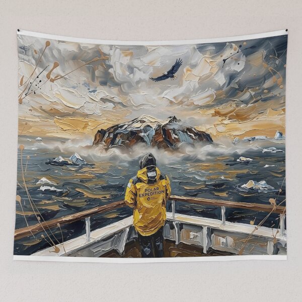 Item preview, Mountain Sunset Adventure View – Impressionist Landscape Travel Art designed and sold by Meteor Destroyer.