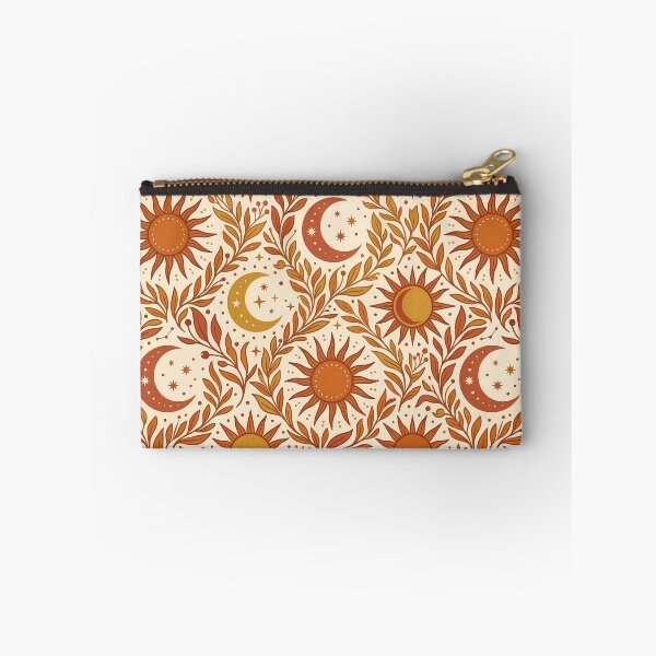 Item preview, Vintage Terracotta Sun and Moon Celestial Boho Pattern designed and sold by InkedHorizon.