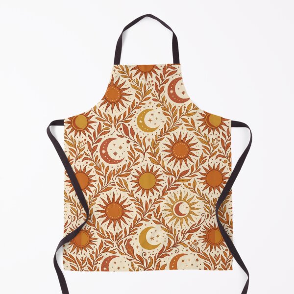 Item preview, Vintage Terracotta Sun and Moon Celestial Boho Pattern designed and sold by InkedHorizon.