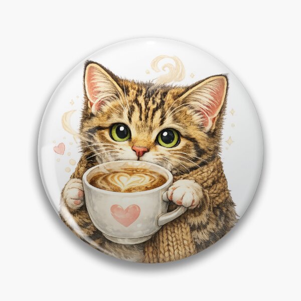 Item preview, kitten drinking coffee designed and sold by PasoaPaso2025.