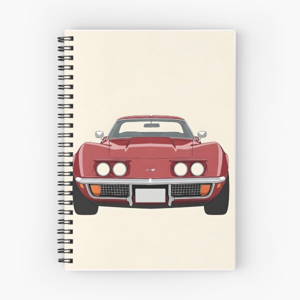Item preview, Chevrolet Corvette C3 1972 Front View Illustration Classic American Sports Car Minimalist Poster designed and sold by Motorline44.