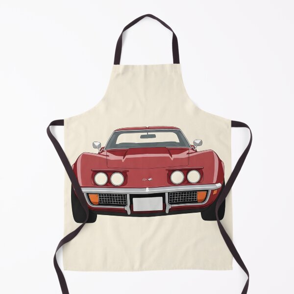 Item preview, Chevrolet Corvette C3 1972 Front View Illustration Classic American Sports Car Minimalist Poster designed and sold by Motorline44.