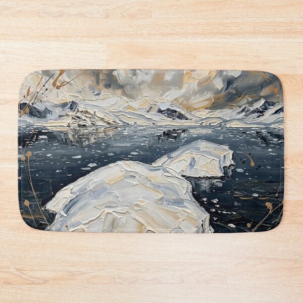 Item preview, Iceberg Ocean Landscape – Arctic Impressionist Painting designed and sold by Meteor Destroyer.