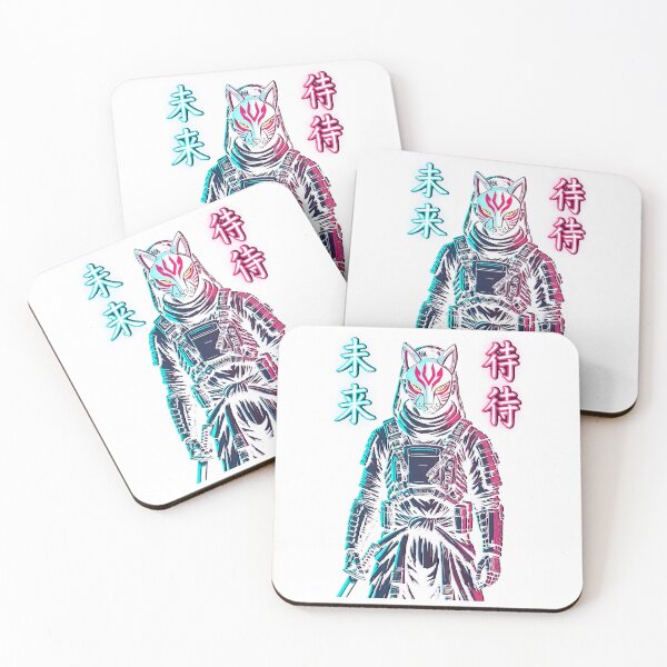Item preview, Cyberpunk Kitsune Samurai Neon Japanese Warrior Mask Street Art 2 designed and sold by IZZO CREATIVE STUDIO.