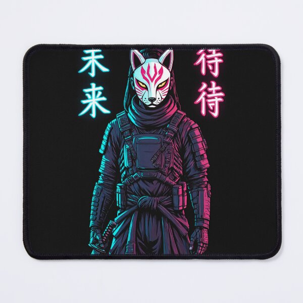 Item preview, Cyberpunk Kitsune Samurai Neon Japanese Warrior Mask Street Art 2 designed and sold by IZZO CREATIVE STUDIO.