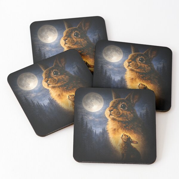 Item preview, Bunny Howling to the Moon designed and sold by JessArty ⭐⭐⭐⭐⭐.