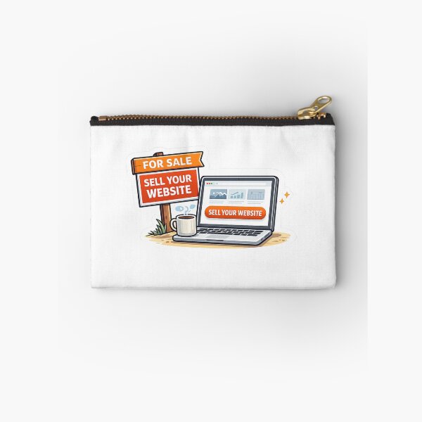 Item preview, Sell Your Website Sticker - Funny Real Estate Style Tech Exit & Digital Nomad Gear designed and sold by ZYNORAworld.