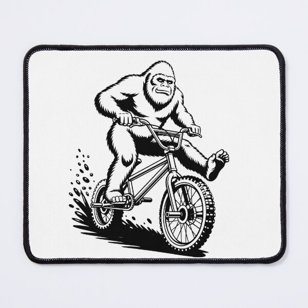 Item preview, Bigfoot BMX Rider - Funny Sasquatch Mountain Biking Action Design designed and sold by SoftInk Studio.