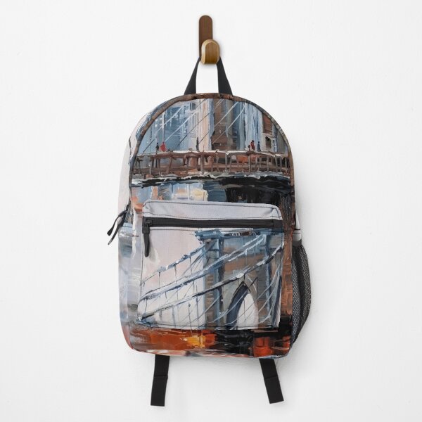 Item preview, Brooklyn Bridge Cityscape – New York Skyline Painting designed and sold by Meteor Destroyer.