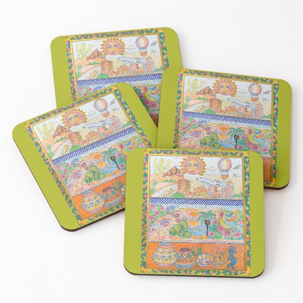 Item preview, Colorful Desert Mural with Animals designed and sold by PallaviS.