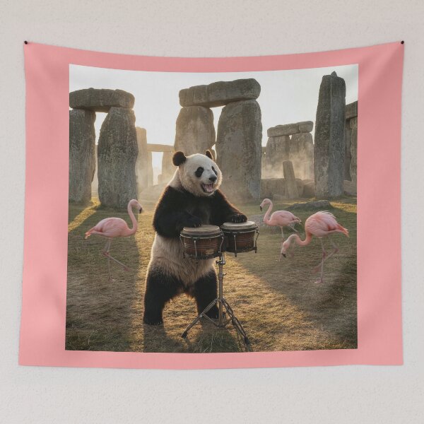 Item preview, Panda Turns in Rip-Roaring Concert at Stonehenge designed and sold by Tridentulus.