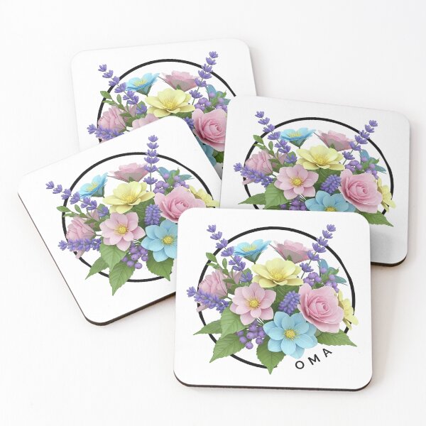 Item preview, Oma Grandmother Floral Flower Bouquet designed and sold by AussieMomma.