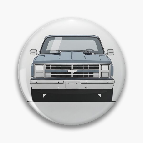 Item preview, Chevrolet Silverado 1985 Front View Illustration Classic Square Body Pickup Truck Minimalist Poster designed and sold by Motorline44.