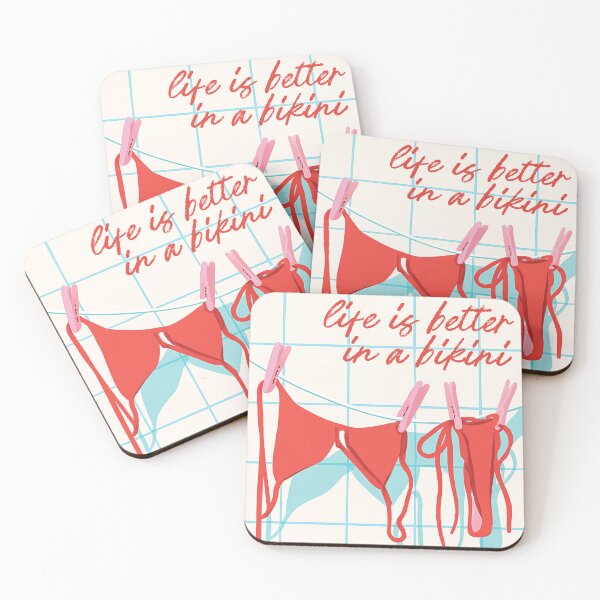 Item preview, Life Is Better in a Bikini – Mediterranean Vibes Beach Holiday  designed and sold by EmeraldeaArt.