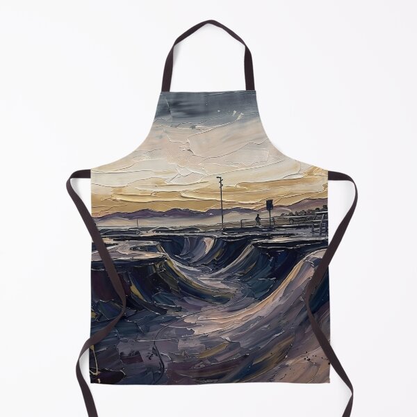 Aperçu de l'œuvre Vagues du coucher de soleil californien – Peinture côtière avec palmiers créée et vendue par Meteor Destroyer.