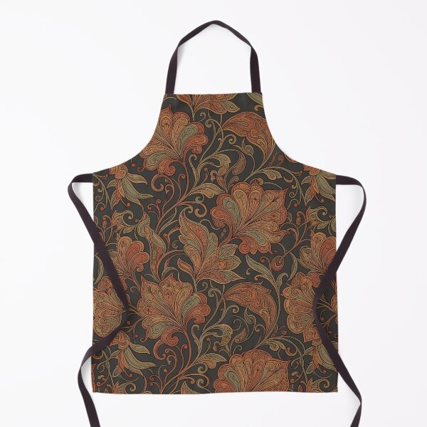 Item preview, Vintage Persian Floral Pattern in Terracotta and Charcoal designed and sold by InkedHorizon.