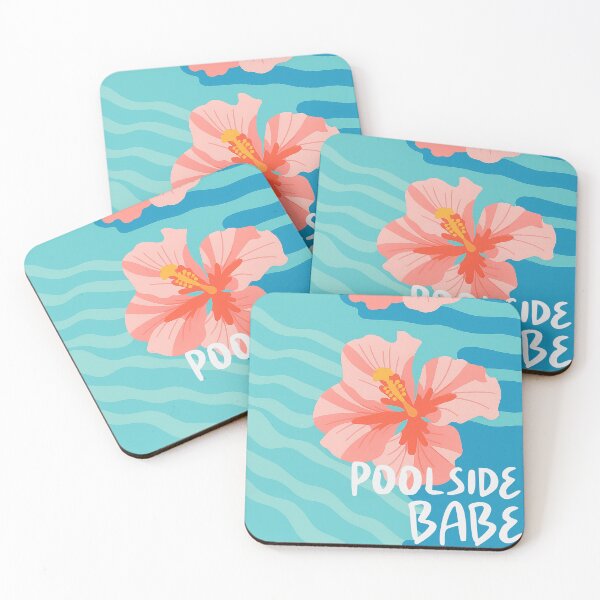 Item preview, Poolside Babes – Hibiscus Summer Water Scene designed and sold by EmeraldeaArt.