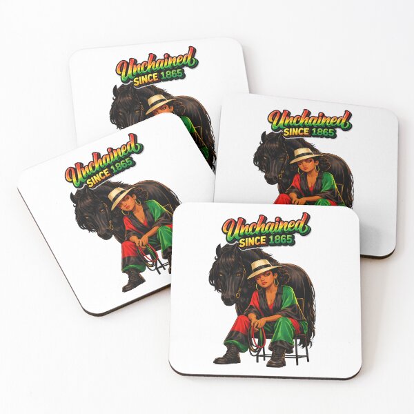 Item preview, Juneteenth Power Woman with Black Horse – Afro Pride Art designed and sold by ArtSpark Studio.