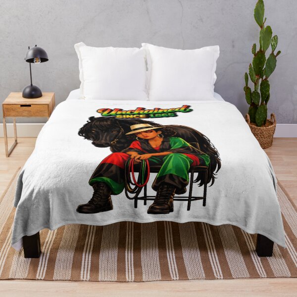 Item preview, Juneteenth Power Woman with Black Horse – Afro Pride Art designed and sold by ArtSpark Studio.