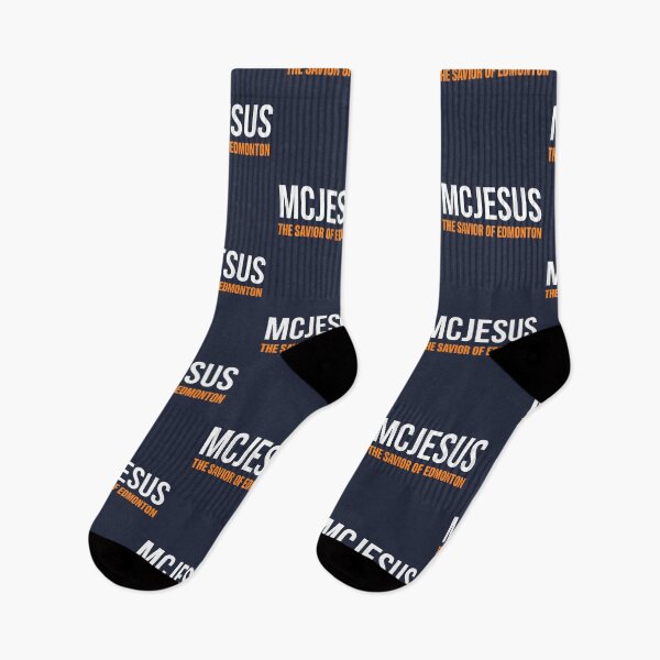 Item preview, McJesus Edmonton Hockey Savior Funny  designed and sold by HowToCanadian.