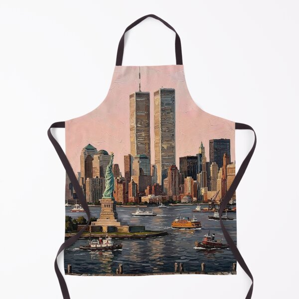 Item preview, Statue of Liberty and Twin Towers – New York Skyline designed and sold by Meteor Destroyer.