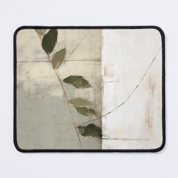 Item preview, Wabi sabi and japandi inspired abstract rustic sage leaves designed and sold by filigreedigital.