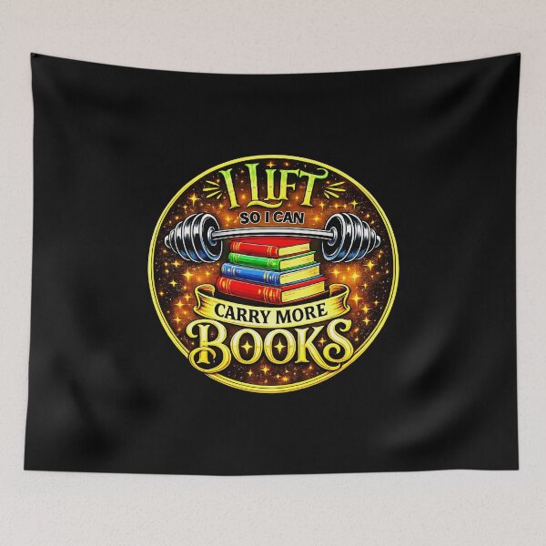 Item preview, I Lift So I Can Carry More Books Reading Humor Gyming designed and sold by gear-posters.