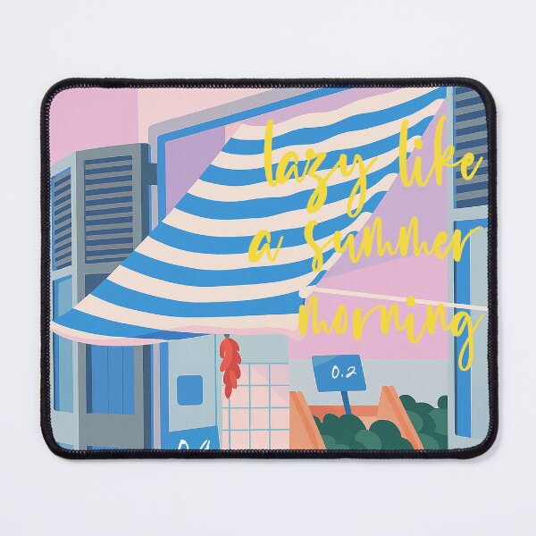 Item preview, Lazy Like a Summer Morning – Mediterranean Fruit Stall Illustration designed and sold by EmeraldeaArt.