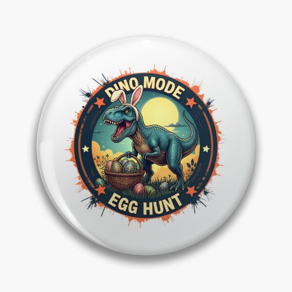 Item preview, Dino Mode: Egg Hunt – Action Easter Dinosaur Shirt designed and sold by relso.