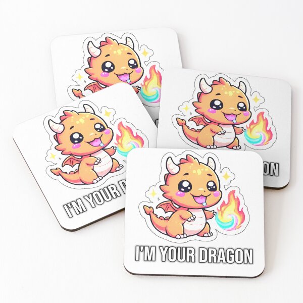 Item preview, I'm Your Dragon Cute Kawaii Dragon Fire Sticker designed and sold by ahfas86.