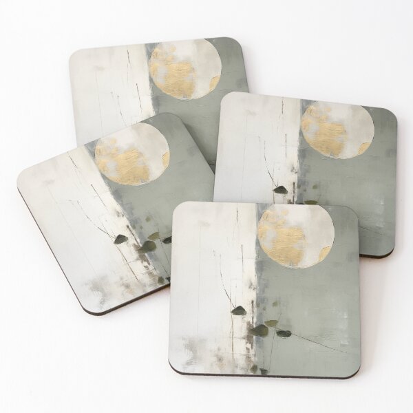 Item preview, Wabisabi and japandi inspired abstract sage nature art designed and sold by filigreedigital.