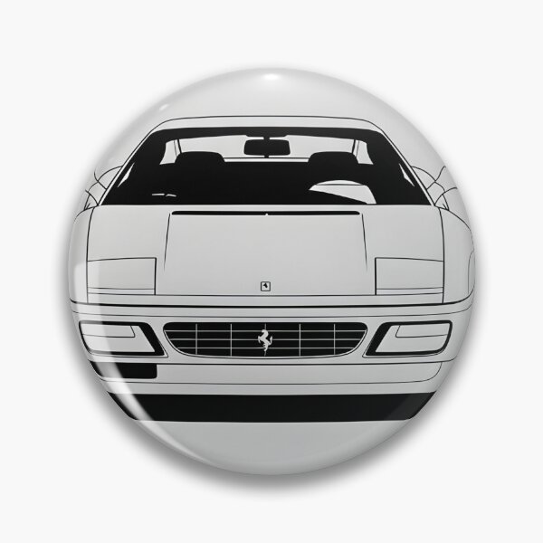 Item preview, Ferrari 348 Front View Illustration Classic Italian Supercar Minimalist Poster designed and sold by Motorline44.